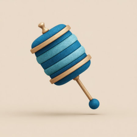This stunning abstract toy design features a captivating combination of blue and gold colors, combining modern aesthetics with playful creativity for children.の素材