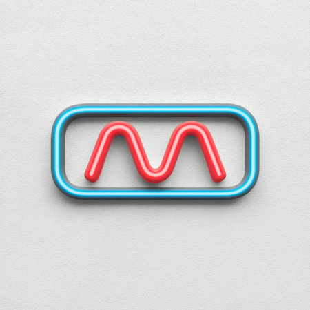 A vibrant and modern abstract symbol featuring bold lines and colorful elements on a textured background, ideal for creative projects and branding applications.の素材