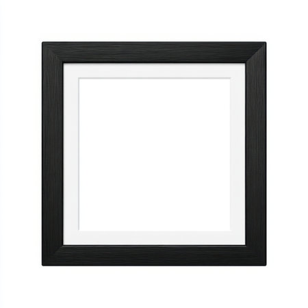 This simple black frame features white matting, perfect for showcasing art or photographs in a minimalist style, enhancing any room decor effortlessly.の素材
