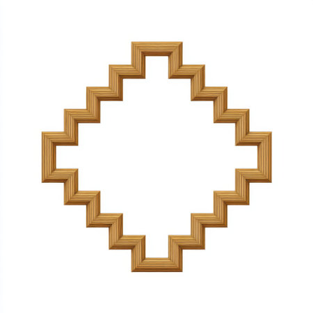 This unique decorative wooden frame features a stylish zigzag design, perfect for showcasing art or photography. Ideal for enhancing home decor with elegance.の素材