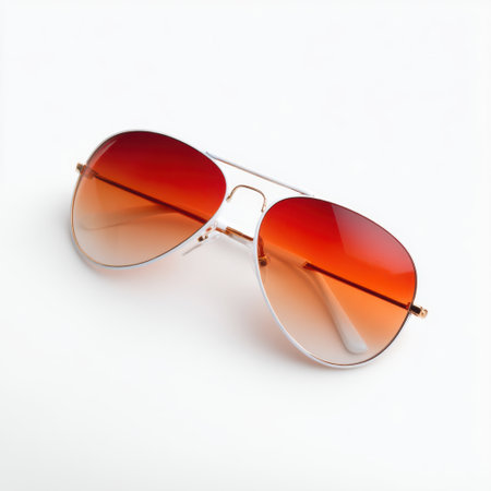 Showcase your summer style with these trendy aviator sunglasses featuring gradient lenses. Perfect for outdoor activities, vacations, and fashion-forward looks.の素材