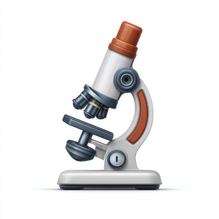 A classic microscope designed for educational and research purposes, showcasing sophisticated features ideal for science enthusiasts and students in various laboratory environments.の素材
