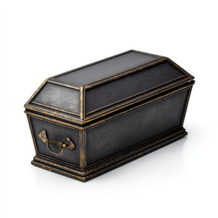This antique black decorative casket features stunning golden accents, making it a perfect piece for home decor, storage, or elegant display in various settings.の素材