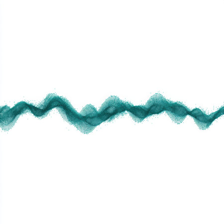 This abstract teal wavy line design adds a modern and creative touch to any project, offering unique visual appeal for artistic and decorative uses.の素材