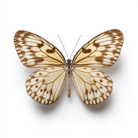 A stunning portrait of a butterfly showcasing detailed wing patterns and soft colors, ideal for educational, artistic, or scientific purposes in nature exploration.の素材