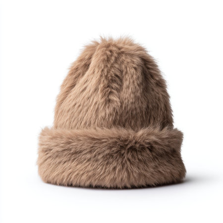 This cozy faux fur hat features a round crown and cuffed brim, perfect for staying warm and stylish during cold winter days or trendy outdoor activities.の素材