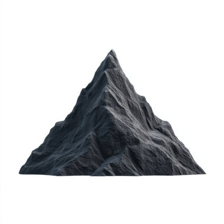 A striking mountain peak showcasing rugged textures and a dramatic shape. Ideal for nature enthusiasts, travel projects, or creative design work.の素材