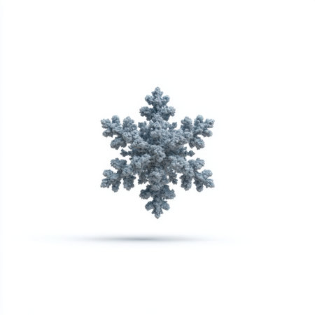 This stunning snowflake stands out with its intricate design against a simple white background, capturing the essence of winter's beauty and elegance for various creative uses.の素材