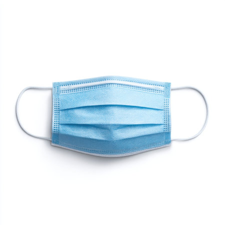 This surgical mask offers reliable protection against infections in various environments. Its soft blue fabric ensures comfort while promoting health safety measures.の素材