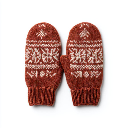 These warm knitted mittens feature a beautiful design, ideal for winter outfits, holiday gifting, and outdoor fun. Perfect blend of style and comfort.の素材