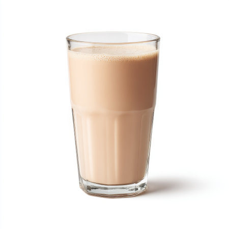 A refreshing beverage in a clear glass, showcasing its creamy texture and inviting color, ideal for enjoying during hot summer days or casual gatherings.の素材