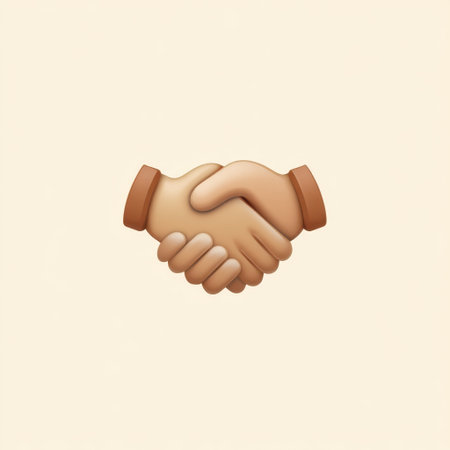 This image shows two hands engaged in a handshake, symbolizing agreement and partnership in a professional context. It conveys unity and mutual trust.の素材