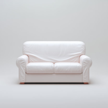A stylish white sofa perfect for modern interiors. This elegant furniture piece enhances any living space, providing comfort and a contemporary vibe.の素材