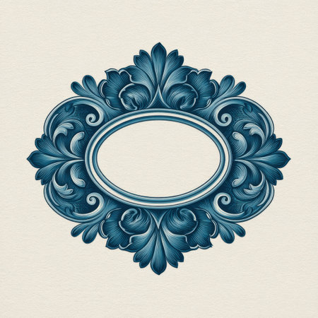 This ornate vintage frame showcases intricate floral designs, perfect for presenting artwork, invitations, or photographs in an elegant and classic style.の素材