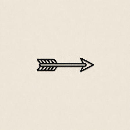This minimalist arrow illustration captures a clean and modern aesthetic, making it perfect for themes of direction and guidance in various creative projects.の素材