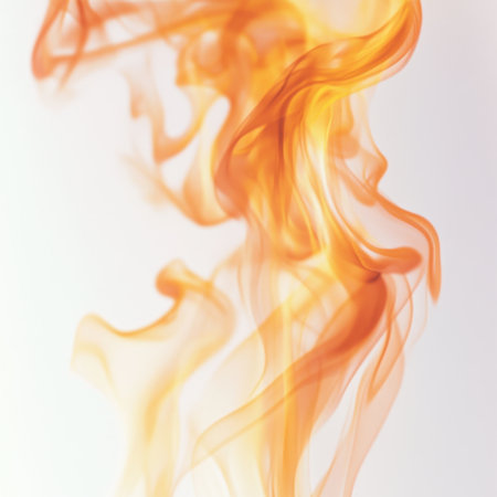 This vibrant image captures the essence of energy through abstract flames in shades of orange and yellow. It creates a warm and dynamic atmosphere for creative projects.の素材
