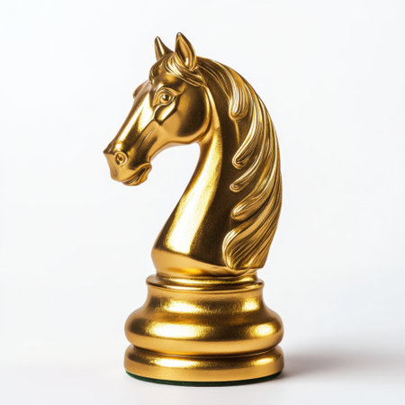 This stunning golden horse head sculpture captures beauty and elegance, making it a perfect decorative piece for modern interiors and creative displays.の素材