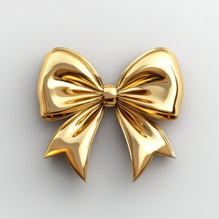 This stunning golden bow is perfect for adding a glamorous touch to any gift. Its shiny finish and elegant design make it ideal for special occasions and celebrations.の素材