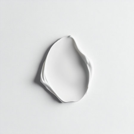 This abstract image features a soft, white shape resting on a light surface, showcasing modern minimalistic design and gentle textures perfect for creative projects.の素材