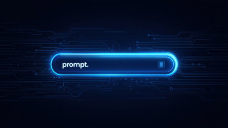 Explore a modern blue glowing interface featuring a progress bar against a backdrop of intricate digital lines, perfect for tech-themed projects.の素材