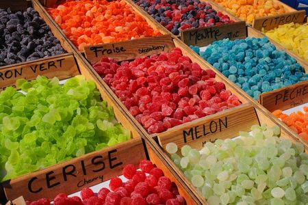 Coloured candy choice