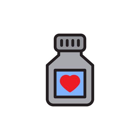 Bottle Pill Icon In Trendy Design Vectorのイラスト素材