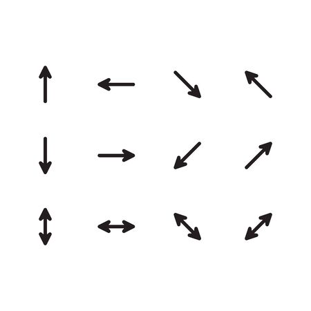 Arrow Set Icon In Trendy Design Vector Eps 10のイラスト素材