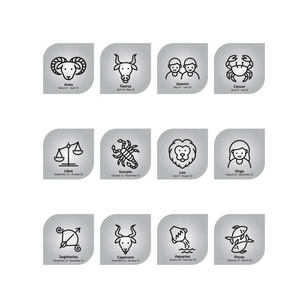 Zodiac Sign Icon In Trendy Design Vector Eps 10のイラスト素材