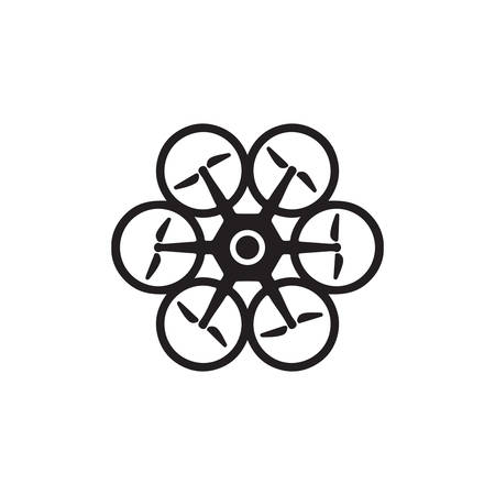 Drone Quadcopter With Action Camera Icon In Trendy Design Vector Eps 10のイラスト素材