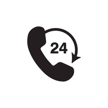 Call Center 24 Hours Icon In Trendy  Design Vector Eps 10のイラスト素材