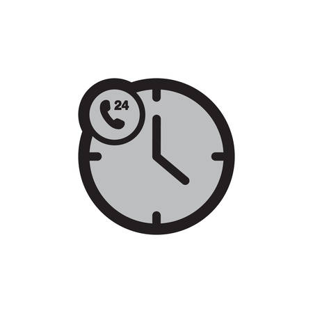 Call Center 24 Hours Icon In Trendy  Design Vector Eps 10のイラスト素材