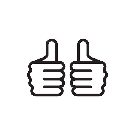 Thumbs Up Icon, Gestures of Human Hand Icon In Trendy Design Vector Eps 10のイラスト素材