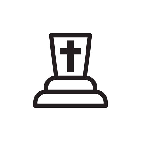 Tombstone Icon In Trendy Design Vectorのイラスト素材
