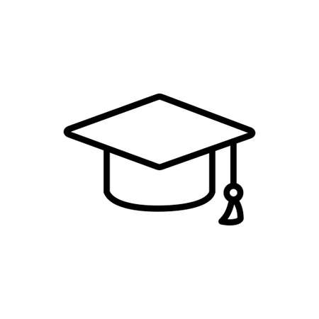 Graduation Cap Icon Vectorのイラスト素材