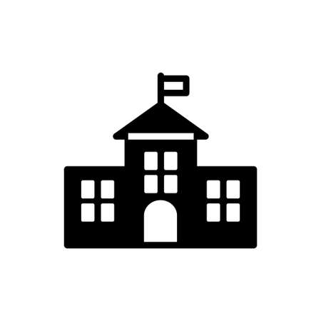 School Building Icon Vectorのイラスト素材