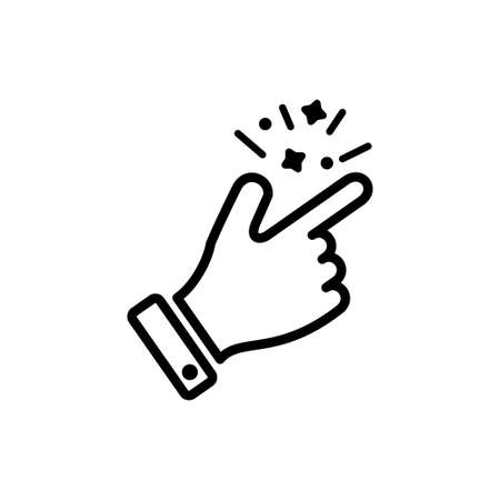 Snap Finger Icon Vectorのイラスト素材