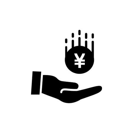 Open Hand With Money Icon Vectorのイラスト素材