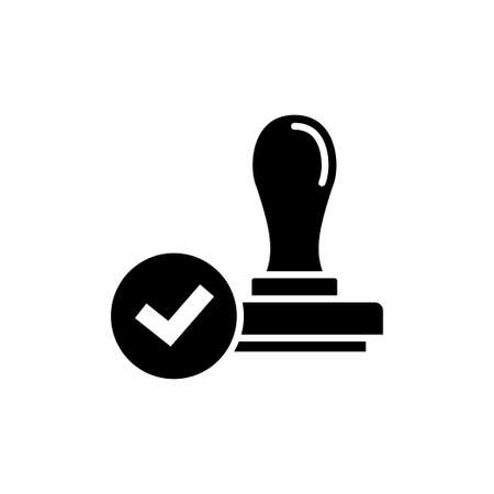 Check Stamp Icon Vectorのイラスト素材