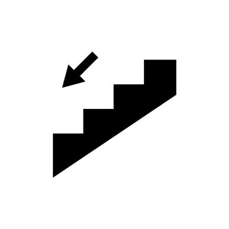Stairs Up And Down Icon Vectorのイラスト素材