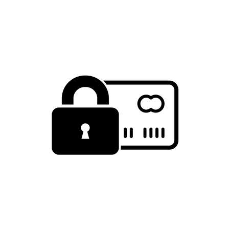 Credit Card With Lock Icon Vectorのイラスト素材