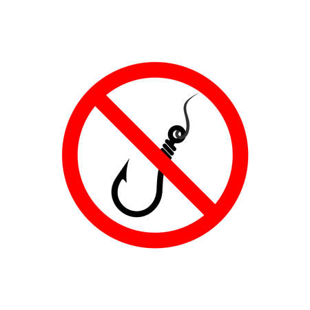 Prohibition Fishing Icon Vectorのイラスト素材