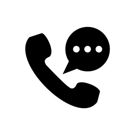 Telephone With Bubble Space Icon Vectorのイラスト素材