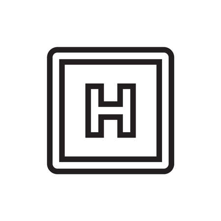 Helipad Icon Vectorのイラスト素材