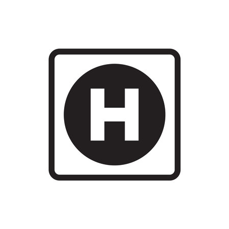 Helipad Icon Vectorのイラスト素材
