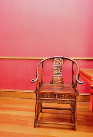 Vintage wooden chairの写真素材