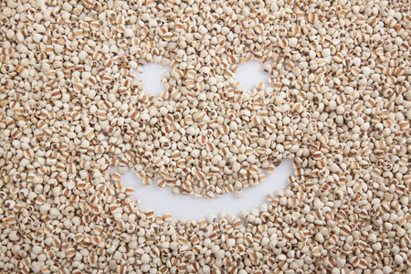 Jobs tears with white smily face shapeの写真素材