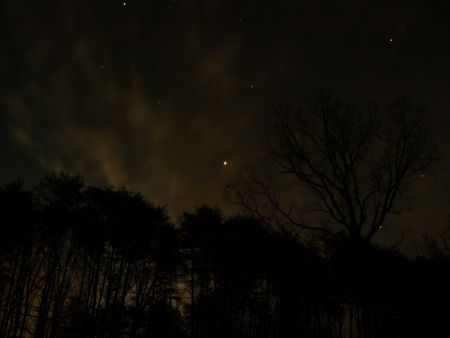 Winter Night Skyの写真素材