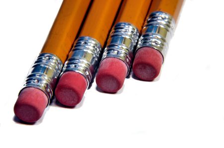 pencil erasersの写真素材