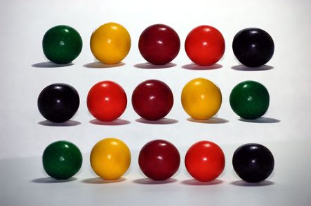 rows of candyの写真素材