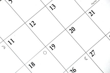 calender pageの写真素材
